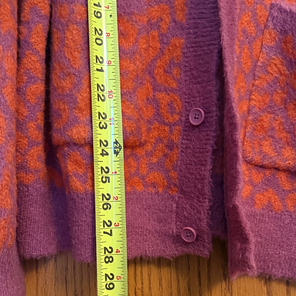 Men’s Pink and Orange Button Up Cardigan - Picture 9 of 9